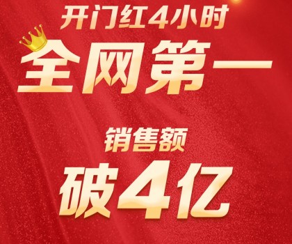 破4億！九牧開門紅全網(wǎng)第一