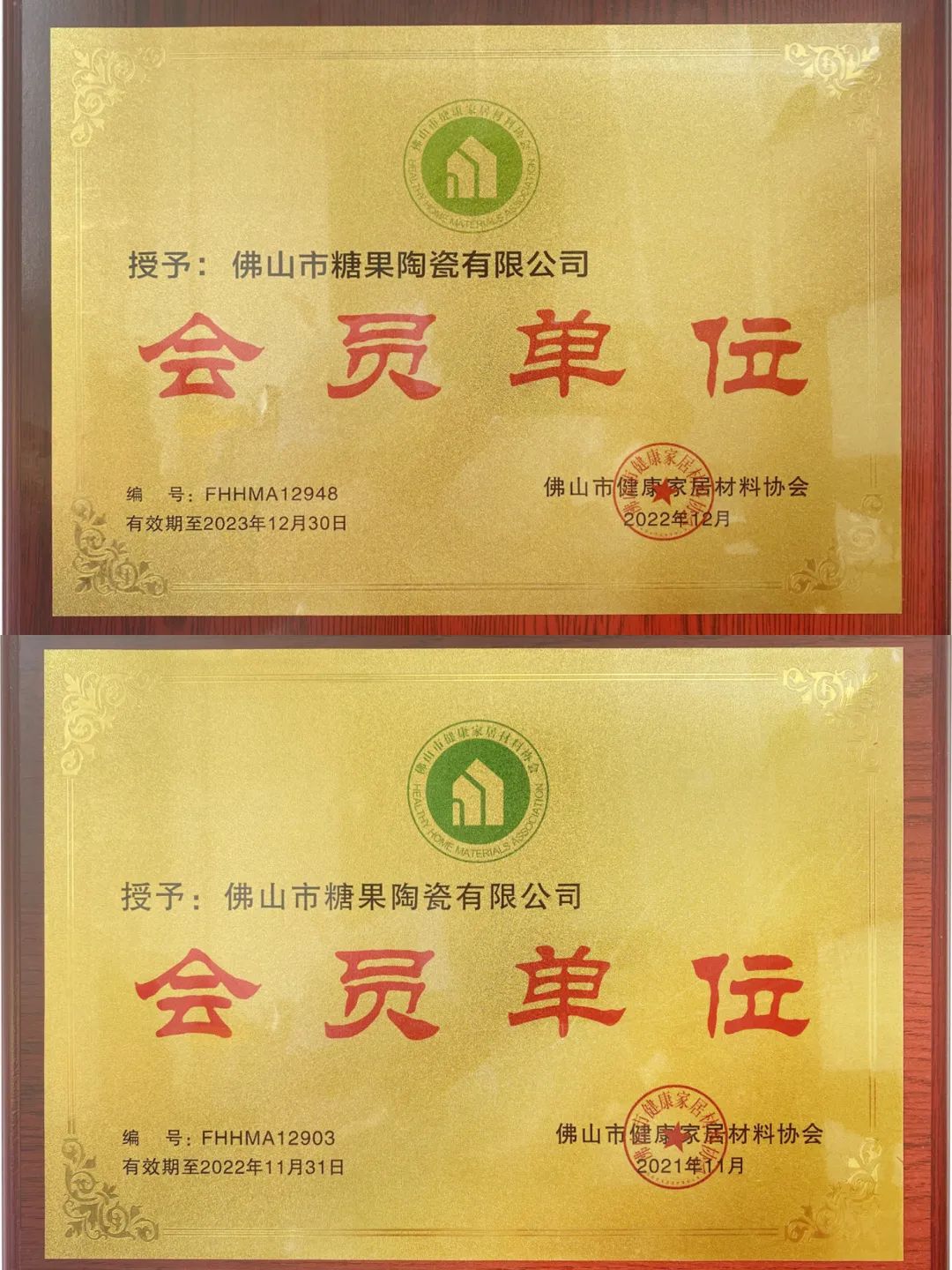 糖果瓷磚連續(xù)兩年榮獲佛山市健康家居材料協(xié)會(huì)會(huì)員單位.jpg
